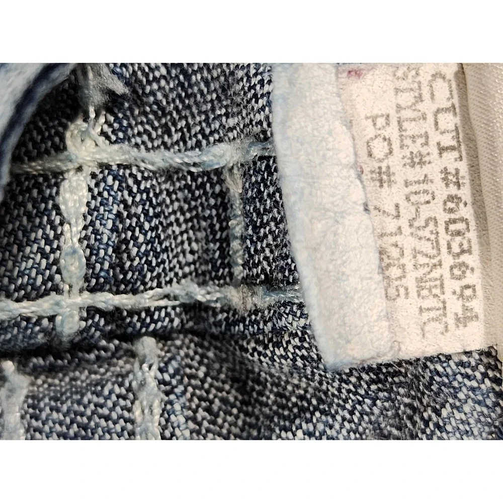 True‎ Religion Blue Bootcut Distressed Embellished Pockets High Rise Jeans Sz 26